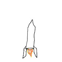 rocket ship drawing by latrizomik in Artbitrator