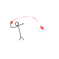 throwing water balloon drawing by latrizomik in Artbitrator