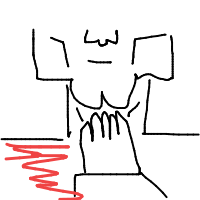 hand on chin drawing by guest-38z5jvchf in Artbitrator