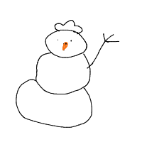 waving snowman drawing by guest-fwlbxww6o in Artbitrator