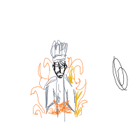 chef on fire drawing by guest-wqf0npn1l in Artbitrator