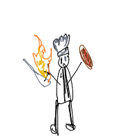 chef cooking drawing by skyyy in Artbitrator