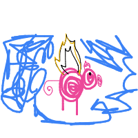 when pigs fly drawing by meow_meow123 in Artbitrator