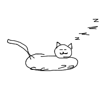 sleeping cat drawing by guest-h4j9n98xz in Artbitrator