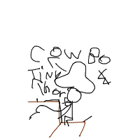 cowboy on tiny horse drawing by guest-avgil10ky in Artbitrator