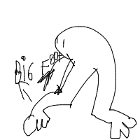 bigfoot taking selfie drawing by guest-avgil10ky in Artbitrator