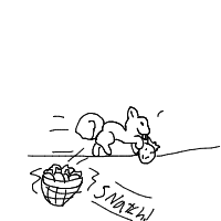 squirrel stealing food drawing by guest-6hcyjzxip in Artbitrator