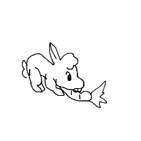 rabbit eating carrot drawing by guest-2istzj3kz in Artbitrator