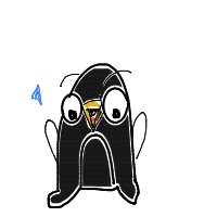 excited penguin drawing by meow_meow123 in Artbitrator