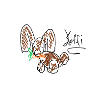 rabbit eating carrot drawing by guest-reekxvewo in Artbitrator