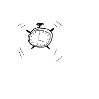 alarm clock ringing drawing by adzwinz123 in Artbitrator