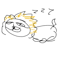 sleeping lion drawing by gurkenkot in Artbitrator