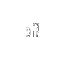 ghost at job interview drawing by mal0 in Artbitrator