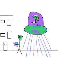 alien invasion drawing by fruit_loops1 in Artbitrator