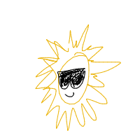 sun wearing sunglasses drawing by guest-sz1qldukd in Artbitrator