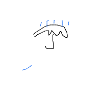 umbrella in rain drawing by guest-b849ane3s in Artbitrator