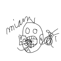 moon eating cheese drawing by guest-367uws4fe in Artbitrator