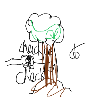 tree giving high five drawing by guest-367uws4fe in Artbitrator