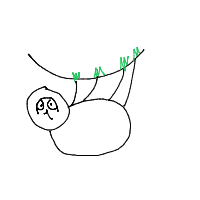 sloth hanging drawing by guest-mffnwffmr in Artbitrator