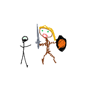ninja vs viking drawing by gabe-williams in Artbitrator