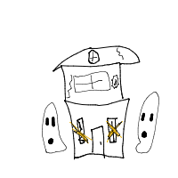 haunted house drawing by melon in Artbitrator