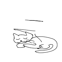 sleeping cat drawing by iiyukiii in Artbitrator