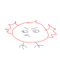 angry bird drawing by iiyukiii in Artbitrator