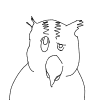 confused owl drawing by samsammaydrew in Artbitrator