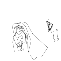 hiding under blanket drawing by samsammaydrew in Artbitrator