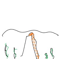 underwater volcano drawing by Ennui in Artbitrator