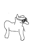horse wearing sunglasses drawing by guest-favh4pyfh in Artbitrator