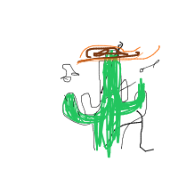 dancing cactus drawing by coneycatcher01 in Artbitrator