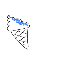 ice cream cone drawing by pasiya in Artbitrator