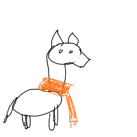 giraffe with scarf drawing by guest-huyi5by8d in Artbitrator