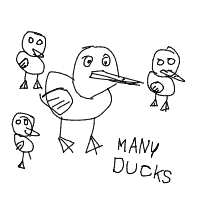 duck leading ducklings drawing by kmpy76 in Artbitrator