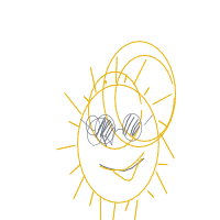 sun wearing sunglasses drawing by valen in Artbitrator