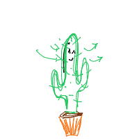 dancing cactus drawing by guest-itufhogwd in Artbitrator
