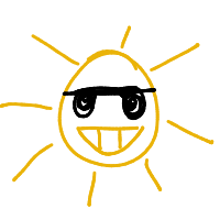 sun wearing sunglasses drawing by adzwinz in Artbitrator