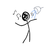 singing in shower drawing by adzwinz in Artbitrator