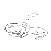 sleeping lion drawing by guest-kqakait00 in Artbitrator