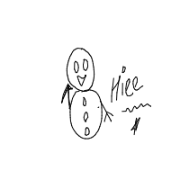 waving snowman drawing by guest-o4314c19m in Artbitrator