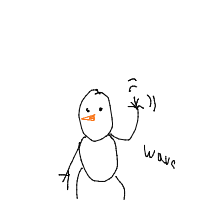 waving snowman drawing by guest-gzcnv43sn in Artbitrator