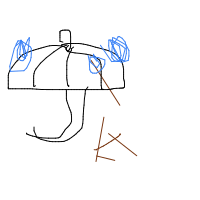 umbrella in rain drawing by guest-u8ec5m5iq in Artbitrator