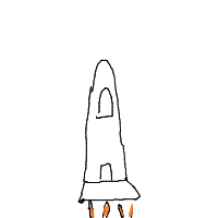 rocket ship drawing by mspb in Artbitrator