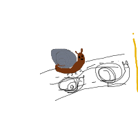 snail racing drawing by guest-u0fuvcytp in Artbitrator