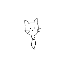 cat with tie drawing by guest-01q35f941 in Artbitrator