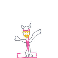 viking at yoga class drawing by guest-5f95w3rhg in Artbitrator