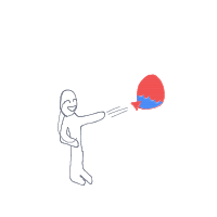 throwing water balloon drawing by theartaazt in Artbitrator