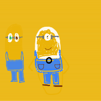 minion drawing by theartaazt in Artbitrator