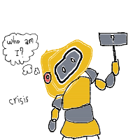 robot having existential crisis drawing by guest-bgpd4hgy2 in Artbitrator